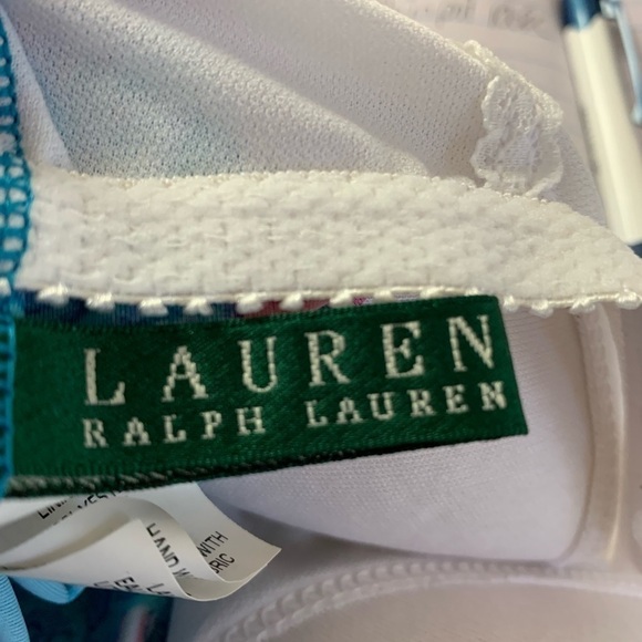 COPY - Lauren Ralph Lauren tankini halter swim top size 6 cupped shelf bra coas… - Picture 2 of 6